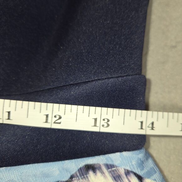 CB Est‎ 1962 Womens Size 4 Petite Floral Dress Navy Blue Stretch Sleeveless - Picture 12 of 16